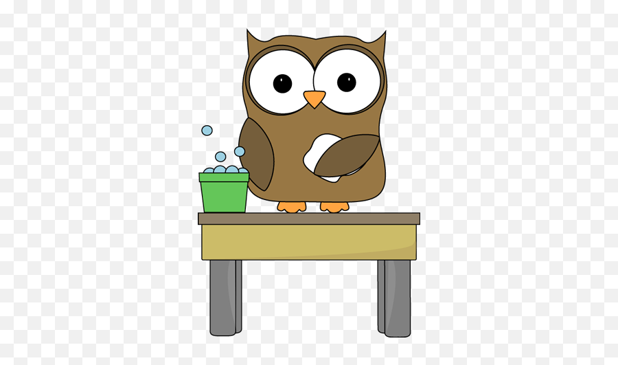 Owl Table Washer Clip Art - Owl Table Washer Vector Image Table Washer Clipart Emoji,Table Clipart