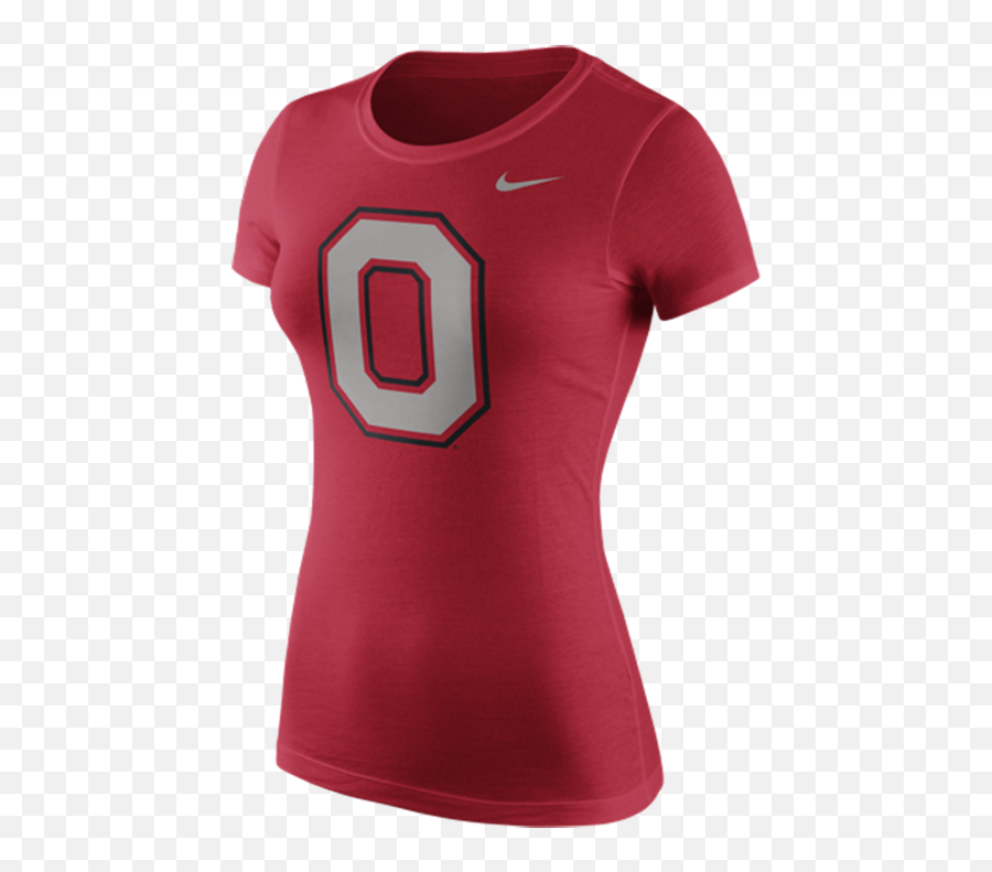 Nike Ohio State Buckeyes Womens Red - Short Sleeve Emoji,Buckeyes Logo