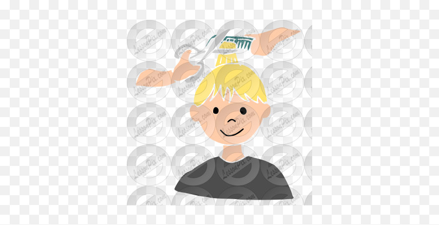 Haircut Stencil For Classroom Therapy - Happy Emoji,Haircut Clipart