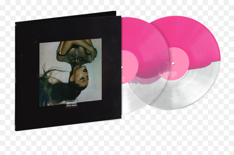 Ariana Grande U200eu2013 Thank U Next 2 Lp Pinkclear Split Vinyl Exclusive Edition - Ariana Grande Thank U Next Vinyl Emoji,Pink Transparent