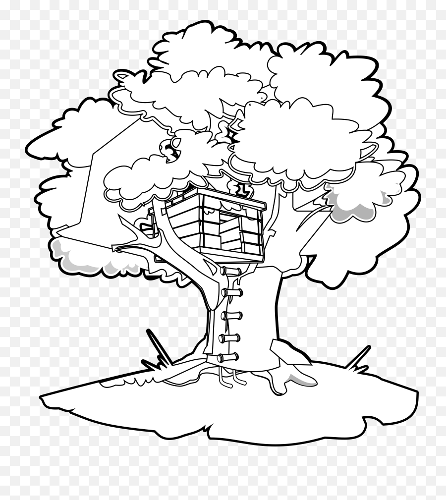 Magic Tree House Coloring Pages - Printable Magic Tree House Coloring Pages Emoji,Tree Clipart Black And White
