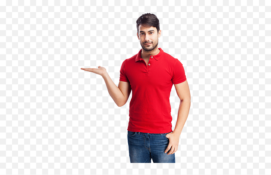 Custom Product Designer - Man In Red Shirt Png Emoji,T Shirt Png
