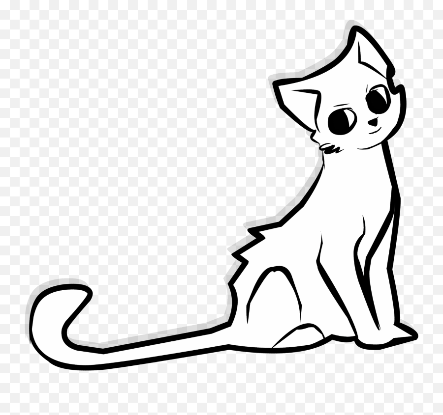 Cute Cartoon Cat Clipart Free Download Transparent Png - Van Cutting Sticker Design Emoji,Cat Clipart Black And White