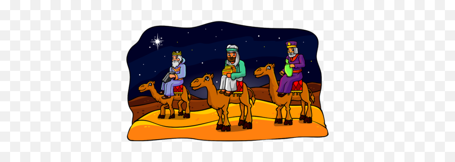 Wise Men - Wise Men On Camels Clipart Emoji,Camel Clipart
