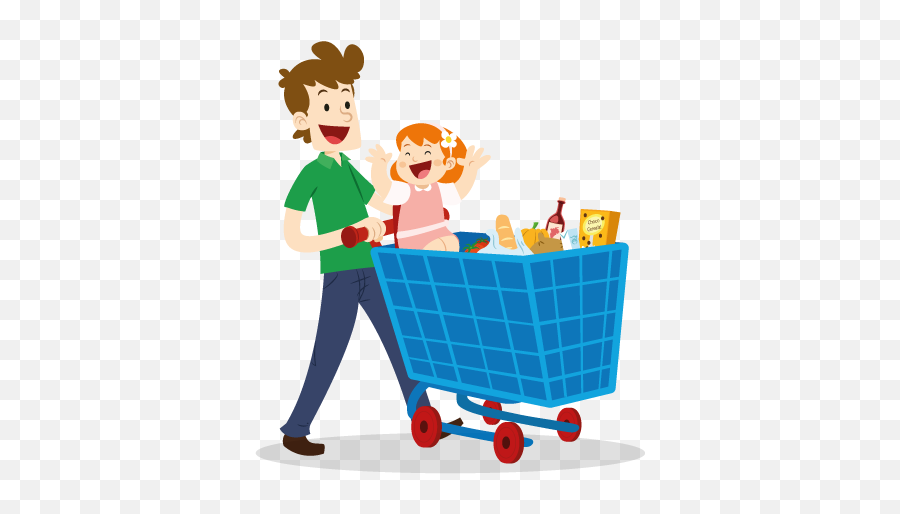 Supermarket Grocery Store Cartoon Food - Grocery Store Cartoon Cart Emoji,Grocery Store Clipart