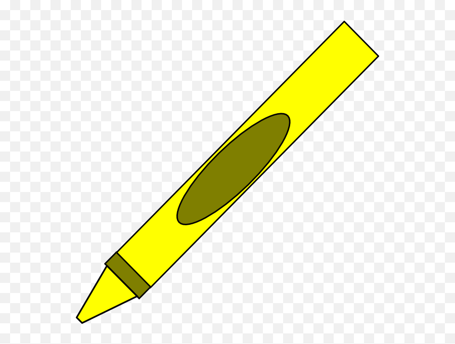 Yellow Crayon Clipart - Yellow Crayon Transparent Background Emoji,Crayon Clipart