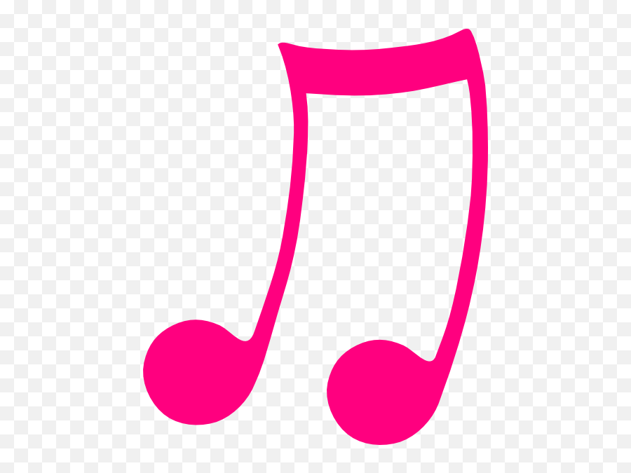 Pink Musical Note Clip Art At Clker - Pink Music Note Clipart Emoji,Note Clipart