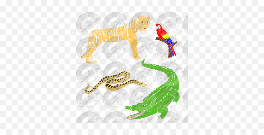 Jungle Animals Stencil For Classroom - Animal Figure Emoji,Jungle Animals Clipart