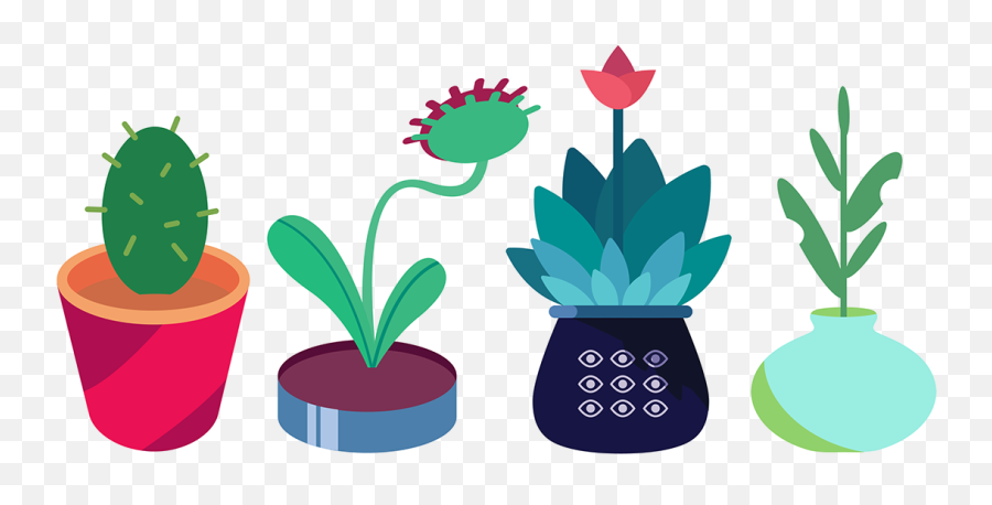 Animated Plants On Behance - Flowerpot Transparent Cartoon Plants Animated Emoji,Transparent Plant