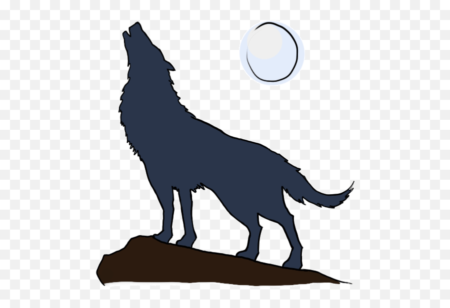 Cartoon Wolf Cartoon Drawings - Drawing Wolf On Mountain Emoji,Wolf Clipart