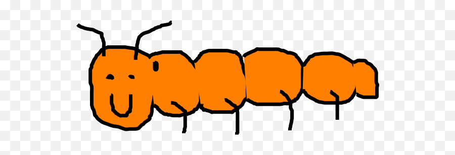Orange Caterpillar Clip Art At Clkercom - Vector Clip Art Caterpillar Clipart Orange Emoji,Caterpillar Clipart