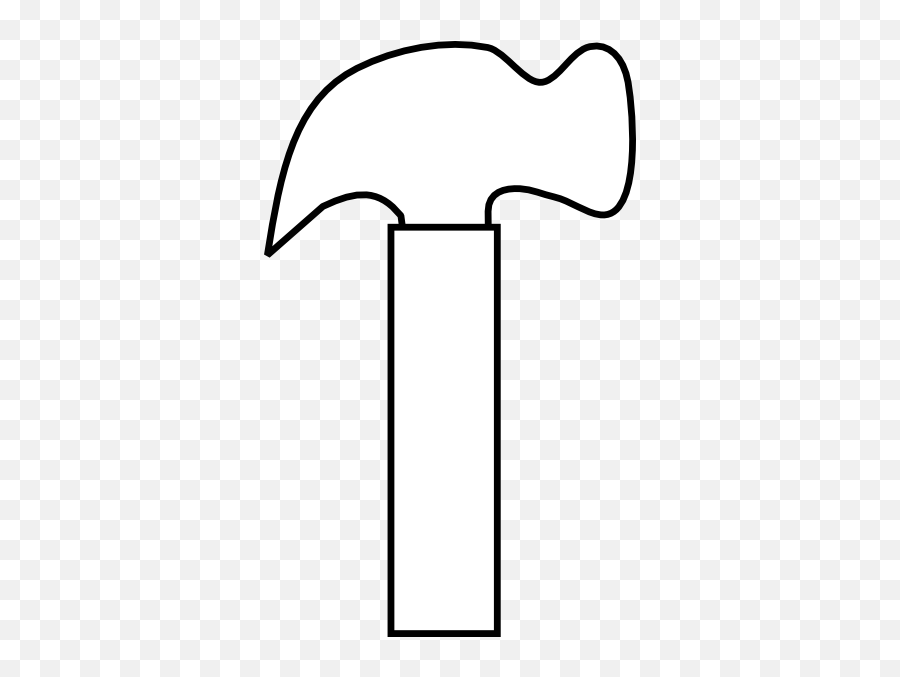 New White Hammer Clip Art At Clkercom - Vector Clip Art Emoji,Hammer Clipart Black And White