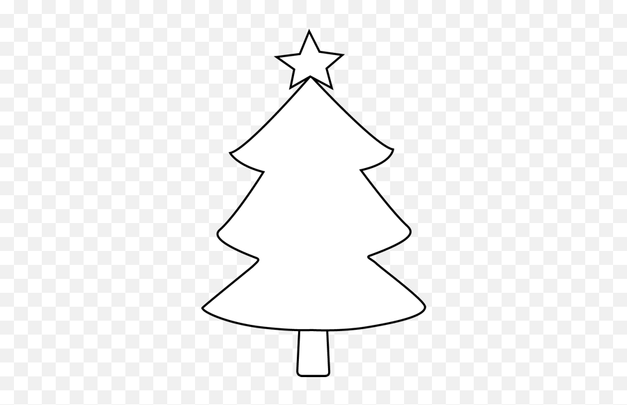 White Blank Christmas Tree Clip Art - Xmas Tree White Png Emoji,Tree Clipart Black And White
