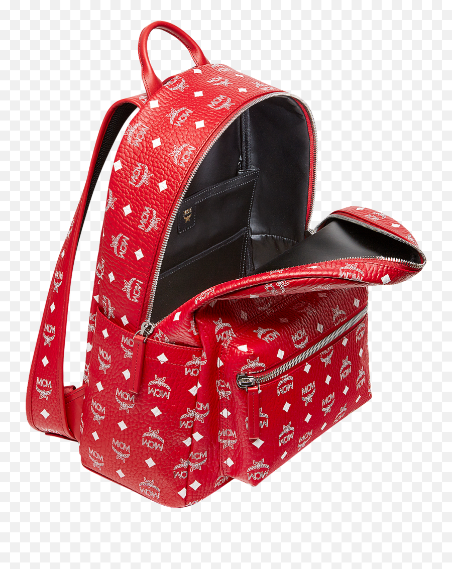 Mcm Red And White Backpack A85693 Emoji,Red And White Logo