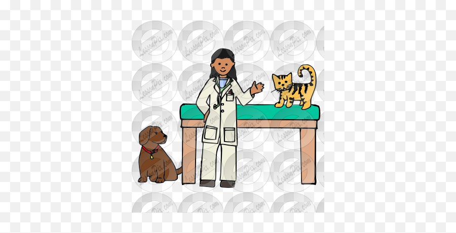 Vet Picture For Classroom Therapy Use - Great Vet Clipart Emoji,Veterinarian Clipart Black And White