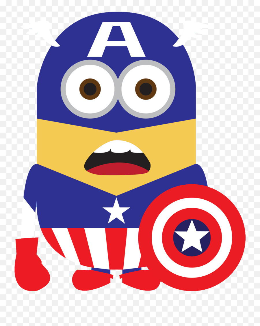 Minions Clipart Captain America Picture 1660425 Minions - Minion Superhero Emoji,Captain America Png