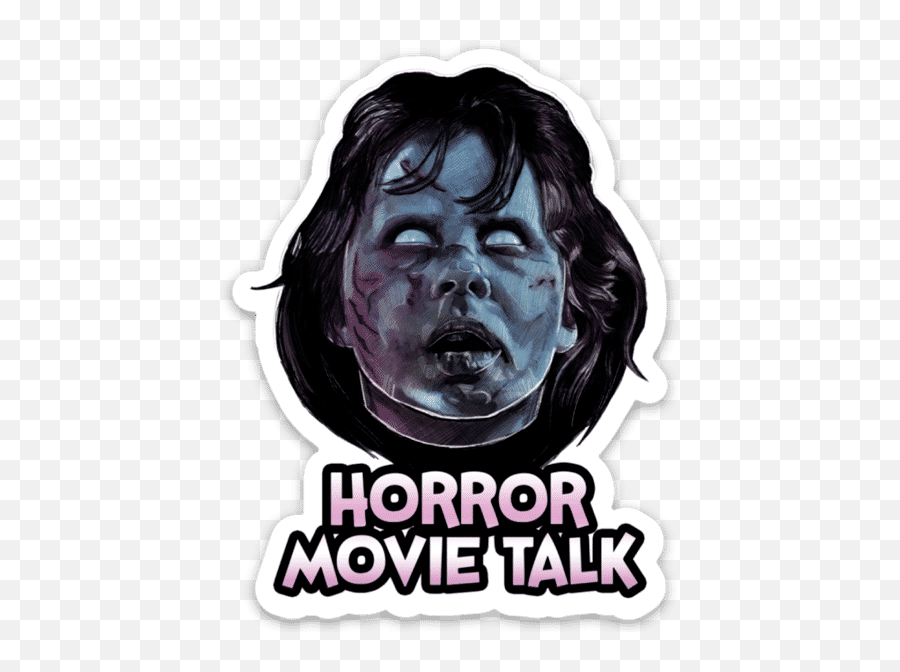 The Exorcist Horror Movie Talk Sticker U2013 3u2033 X 291 Die Cut Emoji,Horror Movie Logo