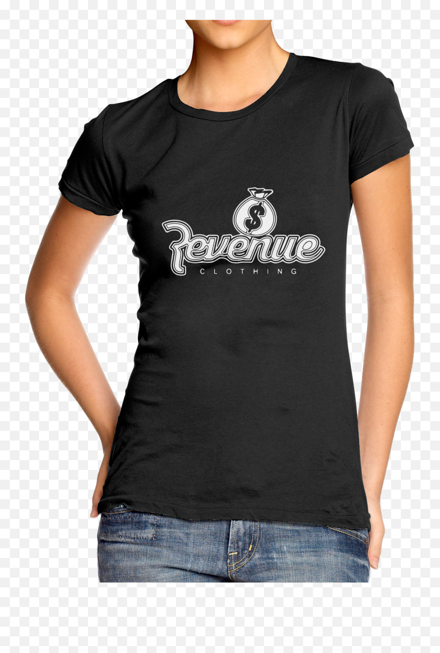 Revenue Clothing Logo Black Tee Emoji,Clothing Logo