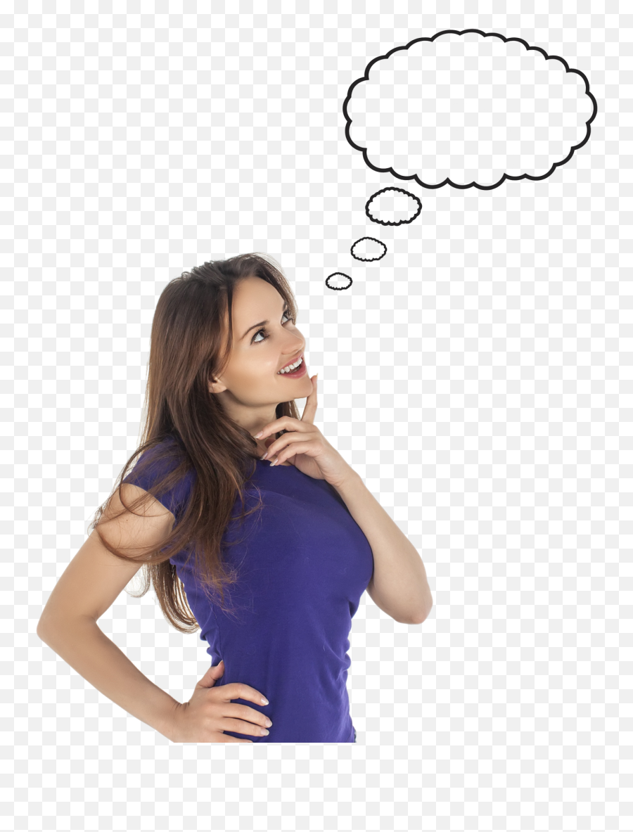 Women Thinking Png Image - Thinking Woman Transparent Background Emoji,Thinking Png
