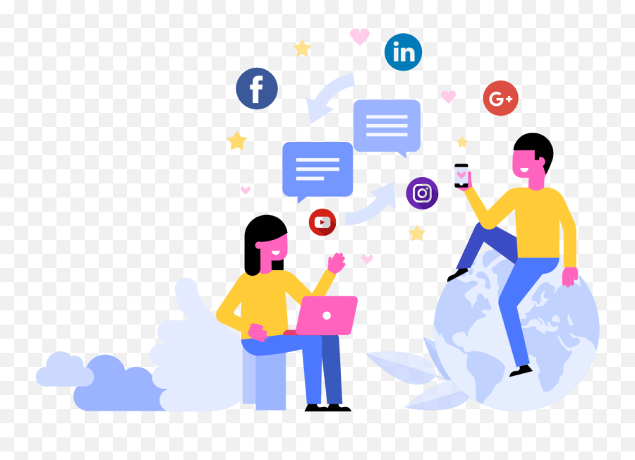 Social Media Sharing Clipart - Transparent Social Media Clipart Emoji,Social Media Clipart