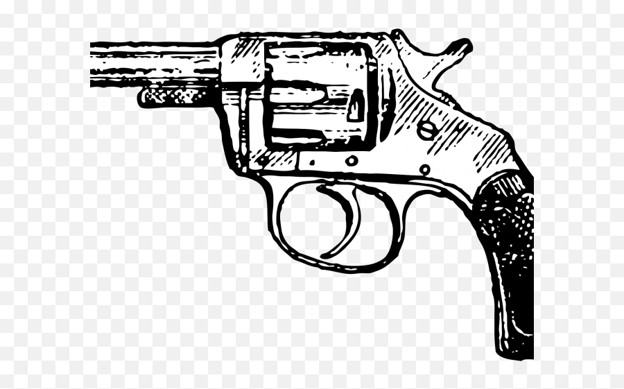 Pistol Clipart Gun Drawing - Gun Clipart Black And White Pistol Clipart Emoji,Gun Clipart