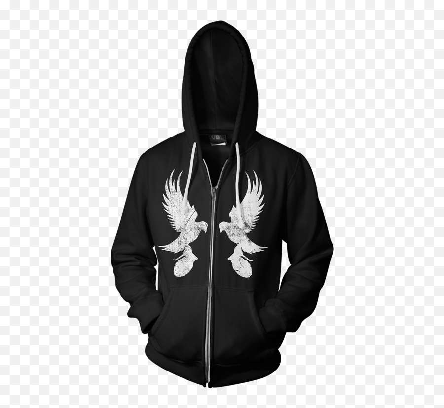 Free Download Hollywood Undead Dove - Captain Marvel Men Hoodie Emoji,Hollywood Undead Logo