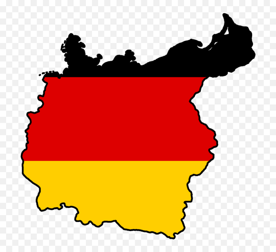 German Flag Map - Coloured Map Of Germany Emoji,Nazi Flag Png