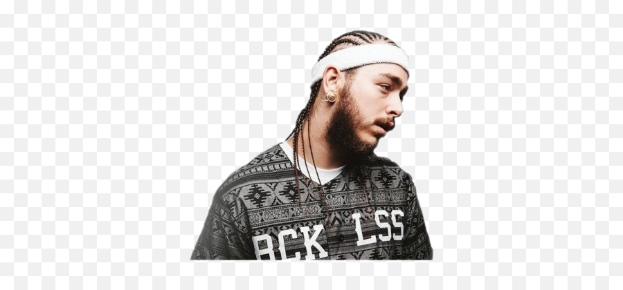 Post Malone Png Transparent Image - White Iverson Post Malone Dreads Emoji,Post Malone Png