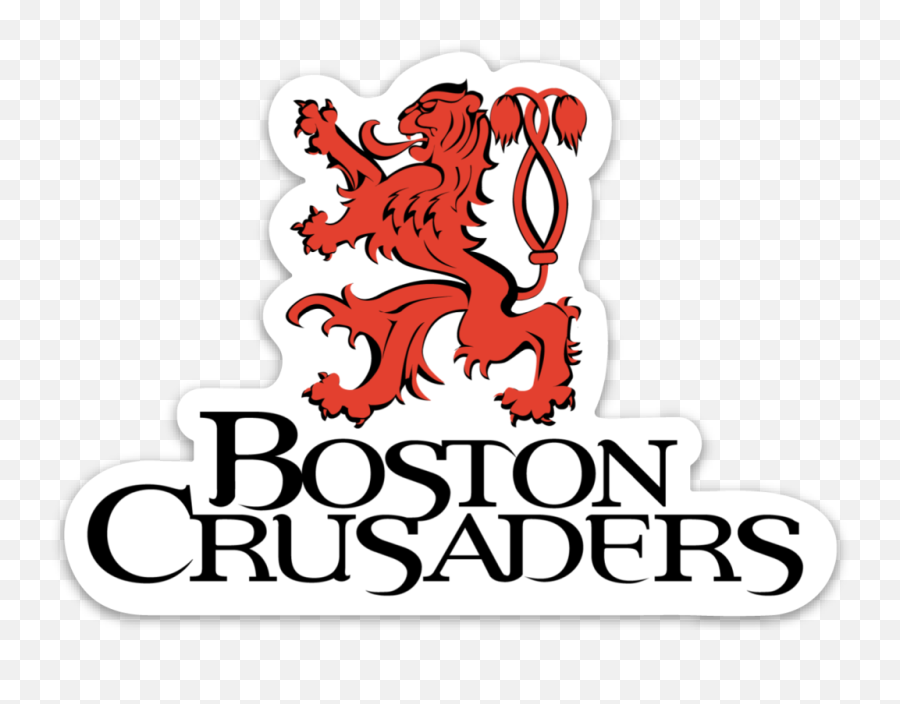 Classic Logo Sticker White Border - Boston Crusaders Emoji,Logo Border