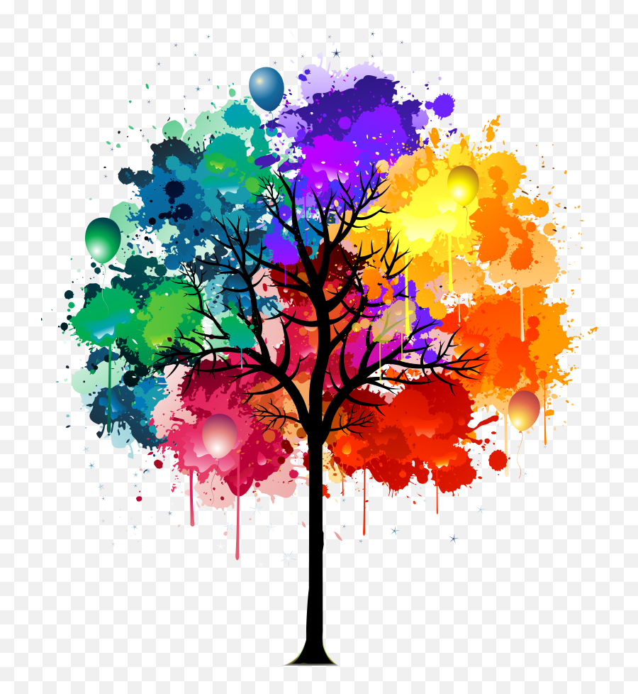 Graphic Design Tree Png Transparent Png - Watercolor Painting Ideas Emoji,Watercolor Tree Png