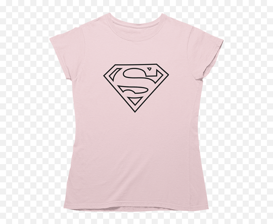 Dc Comics Superman Line Art Logo Women - Superman Emoji,Superman Logo T Shirts