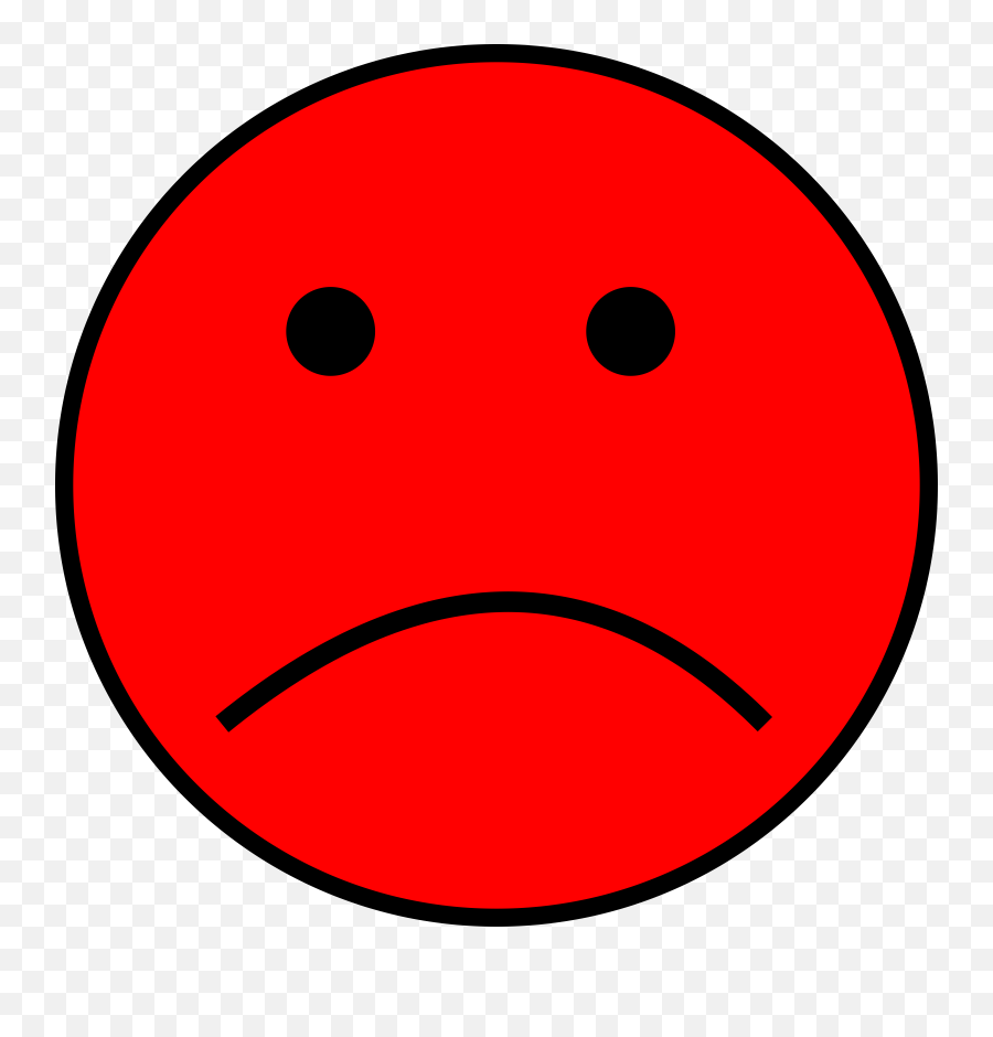 Red Sad Face Clip Art N23 Free Image - Red Frown Face Emoji,Sad Clipart