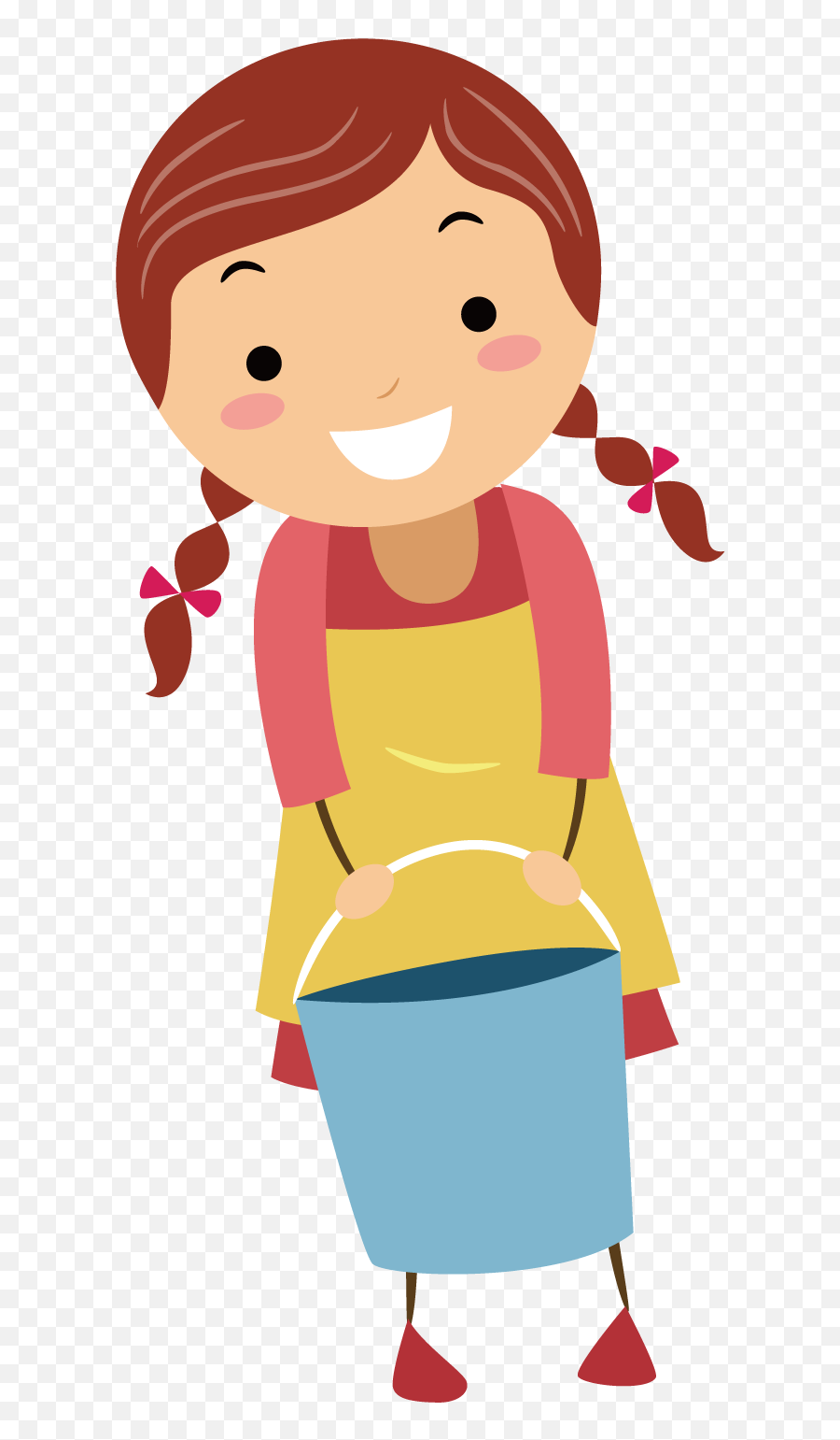 Clipart Person Cleaning Clipart Person - Girl Kid Cleaning Clipart Emoji,Cleaning Clipart