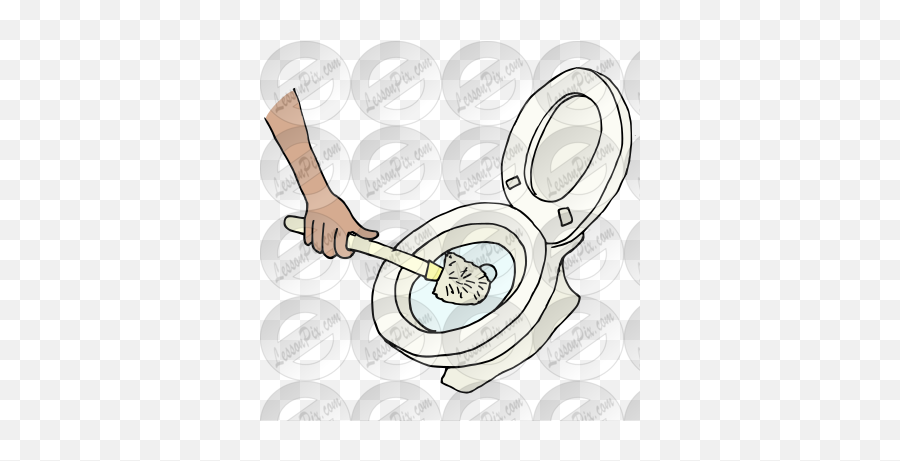 Scrub The Toilet Picture For Classroom Therapy Use - Great Emoji,Scrubs Clipart