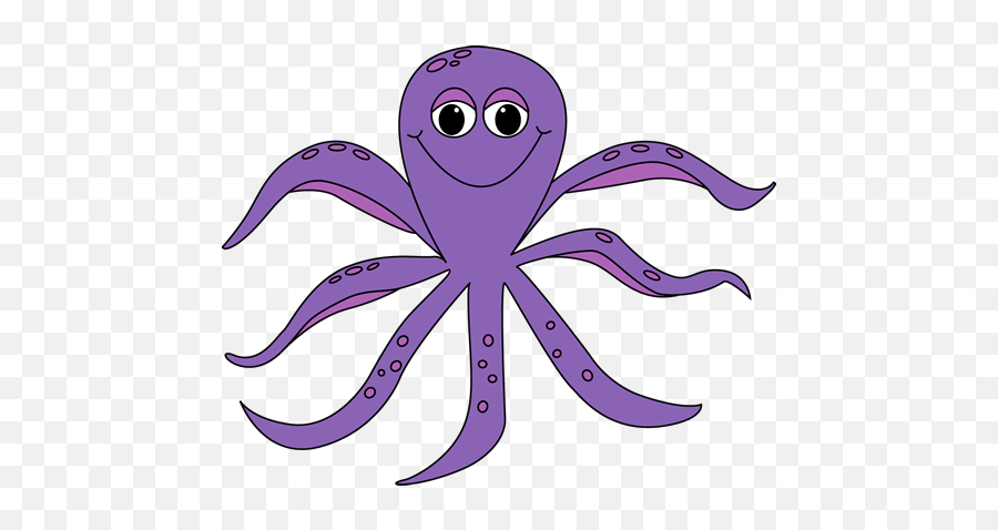 Purple Octopus Clipart - Octopus For Kids Clipart Emoji,Octopus Clipart