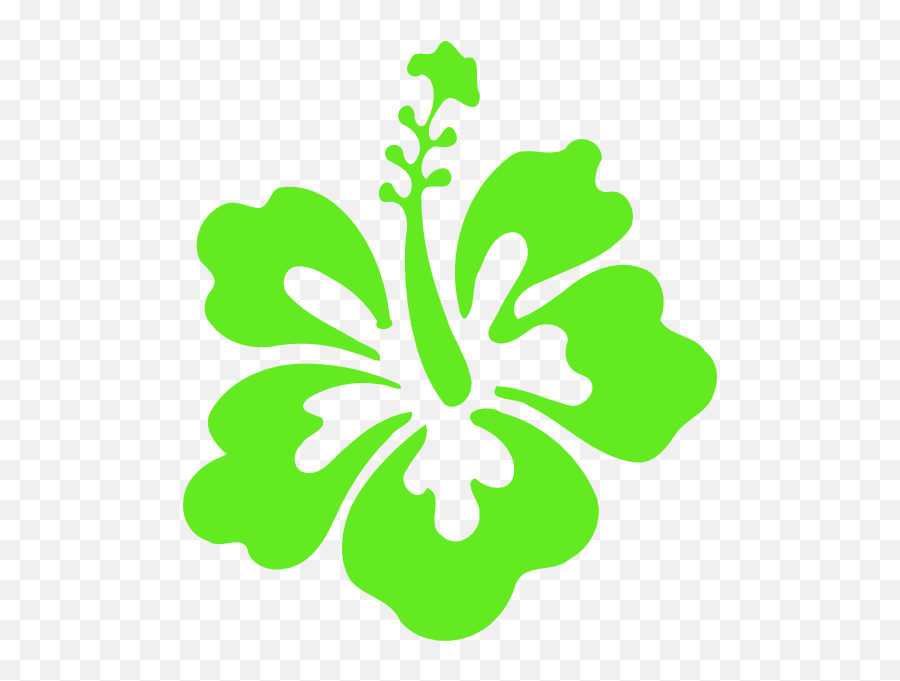 Clipart Of Green Sc And Hawaii - Hawaiian Flower Clipart Emoji,Hawaiian Flower Clipart