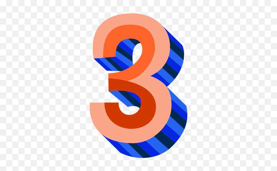 Colorful 3d Number 3 - Colorful 3d Number 3 Emoji,3 Png