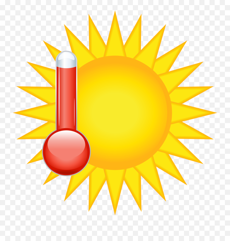 Download Hd Free Png Hot Weather Icon Png Images Transparent - Hot Weather Hot Clipart Emoji,Sunshine Clipart