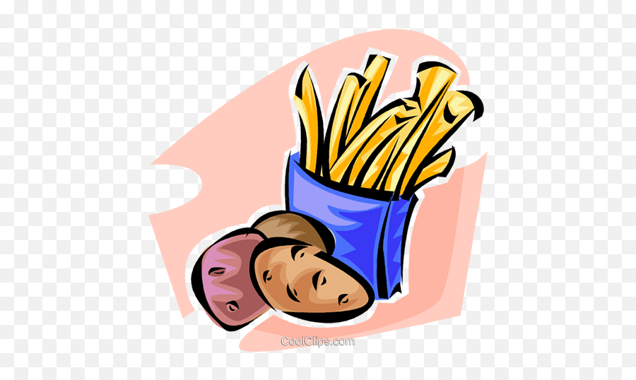 Potatoes And French Fries Royalty Free - Potato And Fries Clipart Emoji,Fries Clipart