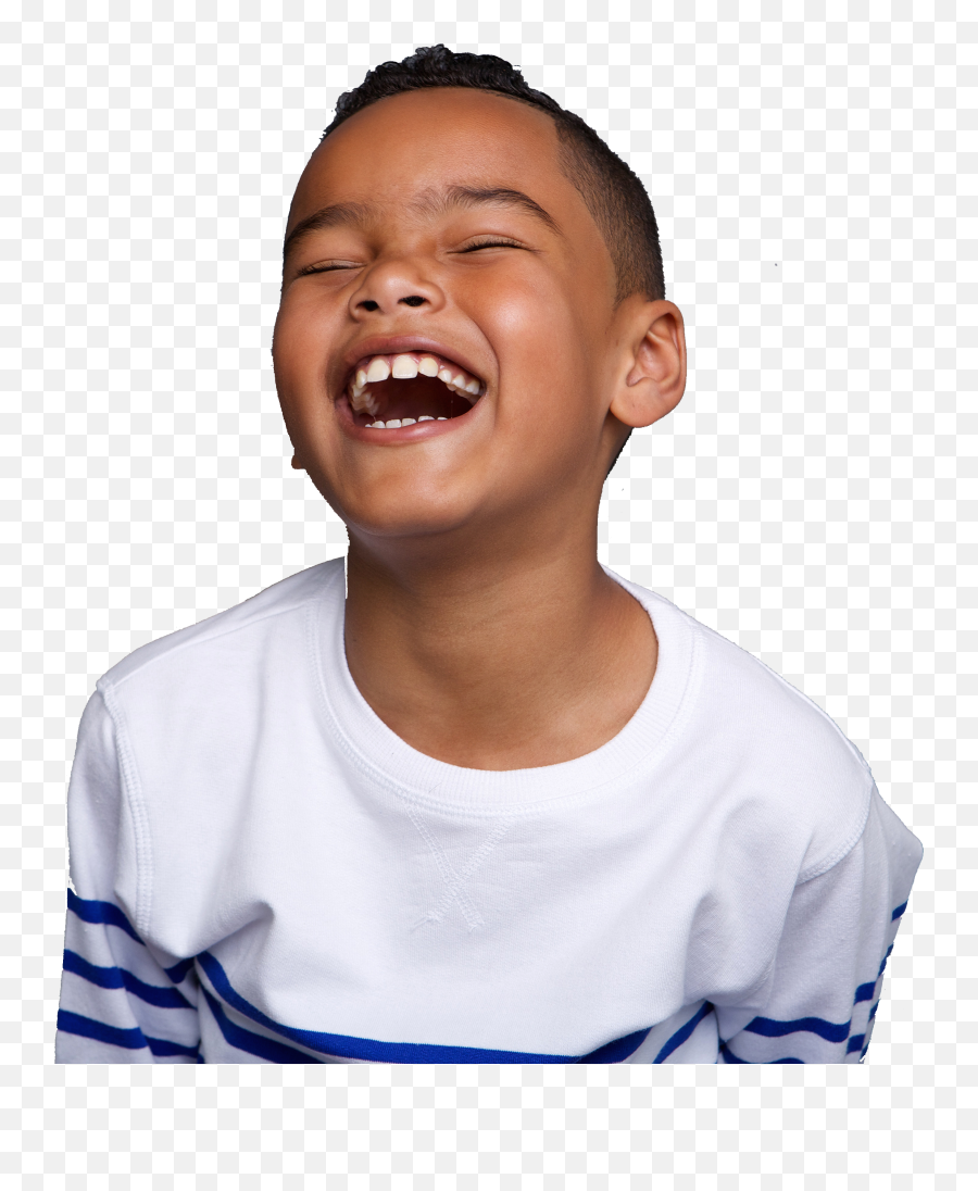 Download Little Boy Stripped Shirt - Little Boy Laughing Png Emoji,Laughing Png