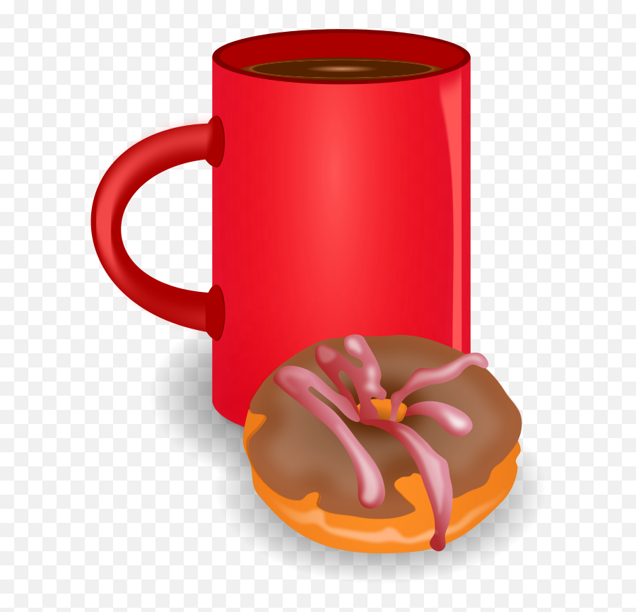 Donuts And Coffee Vector Transparent - Doughnut And Coffee Cartoon Emoji,Coffee And Donuts Clipart