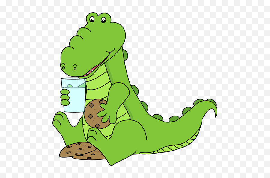 Alligator Clip Art - Alligator Eating Cookies Clipart Emoji,Alligator Clipart