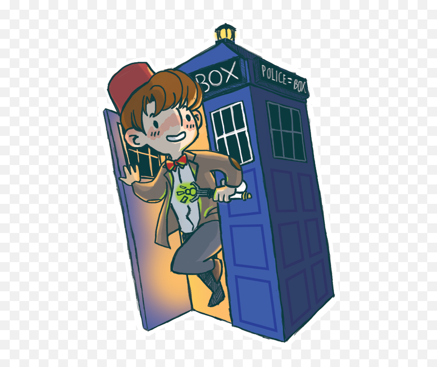 Transparent Tardis For Your Dashes This - Cartoon Tardis Emoji,Tardis Clipart