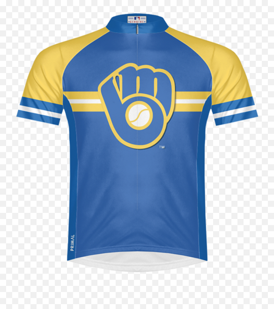 Sport Cut Cycling Jersey - Milwaukee Brewers Emoji,Milwaukee Brewers Logo