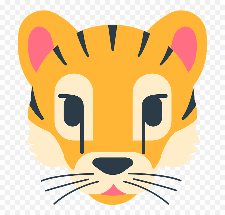 Tiger Face Emoji Clipart - Tijger Emoji,Tiger Face Clipart