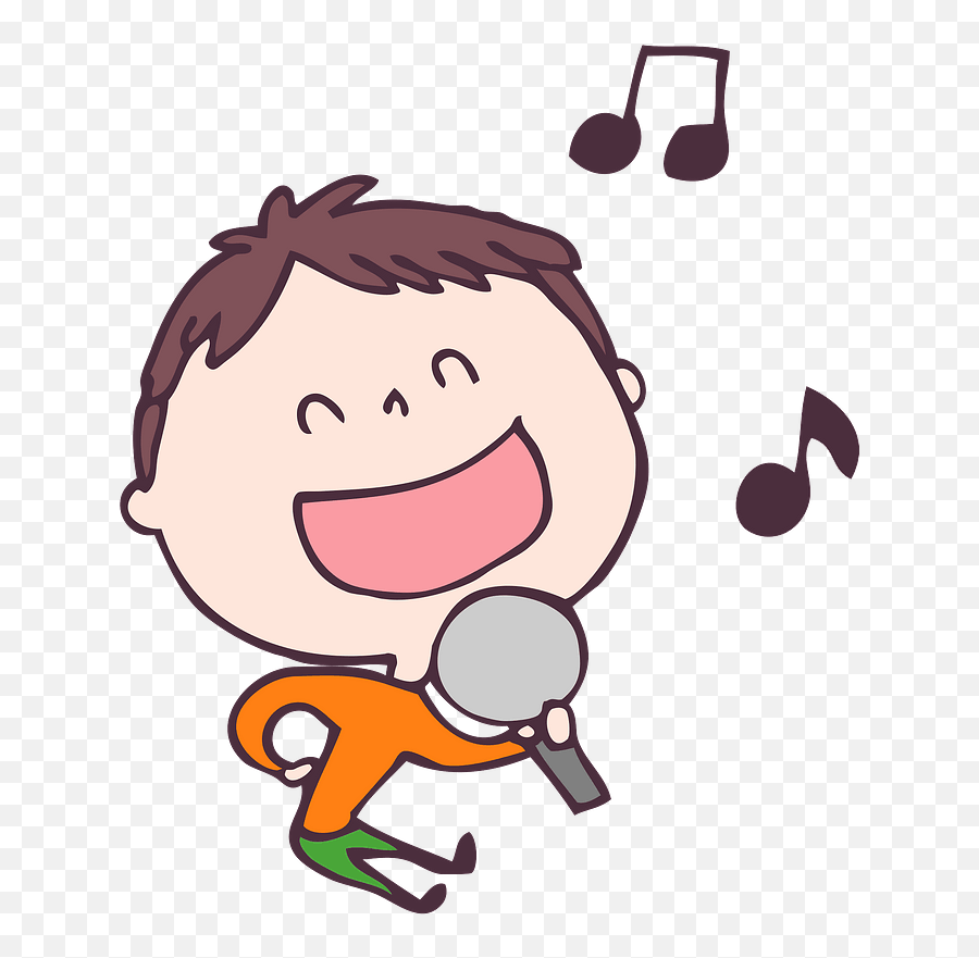 Boy Is Singing Karaoke Clipart - Karaoke Clipart Emoji,Singing Clipart