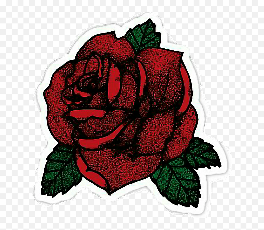 Sticker Rose Wall Decal Tattoo Flower - Rose Png Download Transparent Sticker Rose Emoji,Transparent Stickers