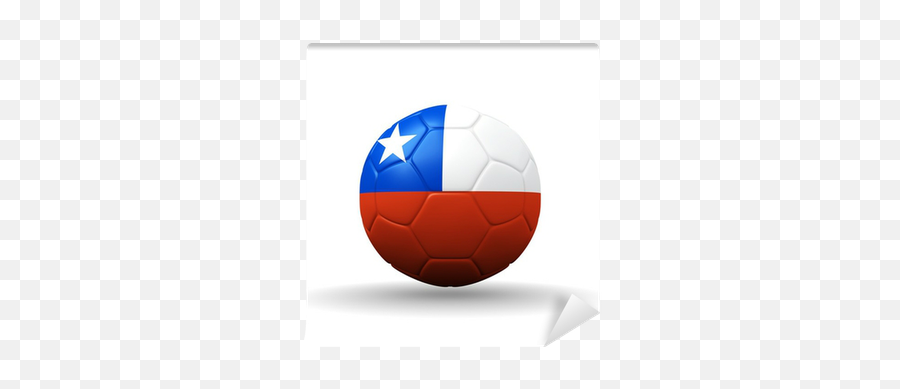 Republic Of Chile Flag Textured On Soccer Ball Clipping Path I Wall Mural U2022 Pixers - We Live To Change Emoji,Chile Flag Png