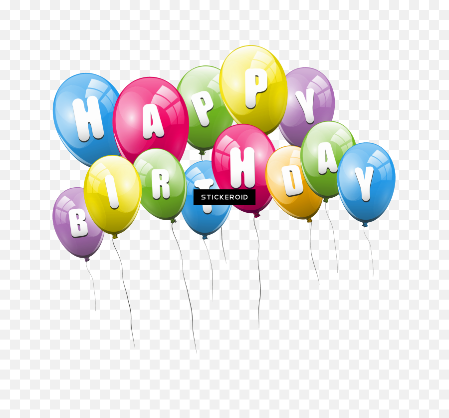 Happy Birthday Balloons Clipart - Happy Birthday Balons Transparent Background Emoji,Birthday Balloons Clipart