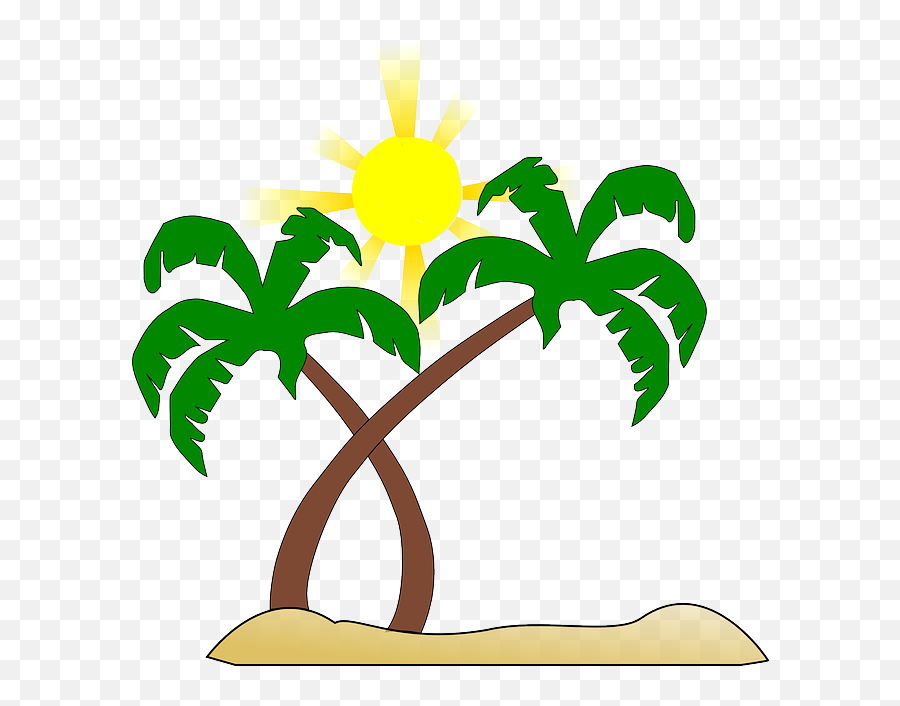 Double Palm Beach Png Transparent Background Free Download - Transparent Clip Art Beach Emoji,Beach Png